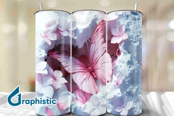 Butterfly Break Through Tumbler Wrap 24