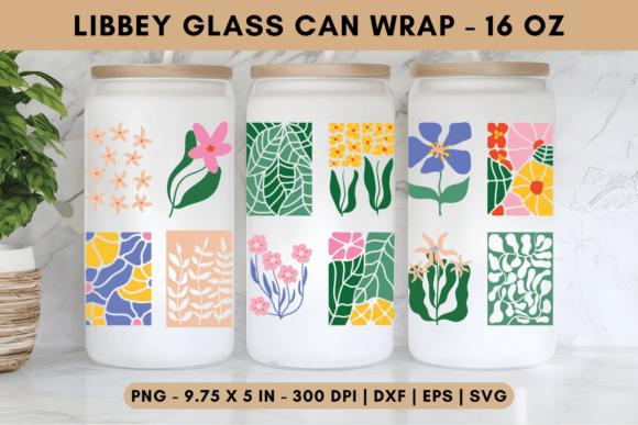 Floral Mosaic Libbey Glass Wrap