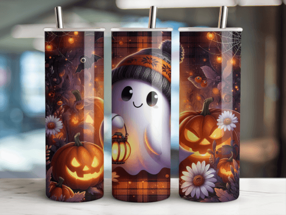 Ghost Fun Halloween Tumbler Wrap
