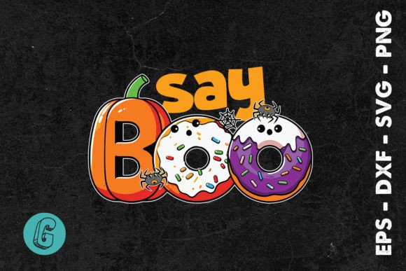 Halloween Say Boo Donut Sweet SVG