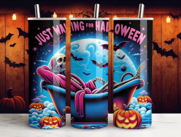Just Waiting for Halloween Tumbler Wrap