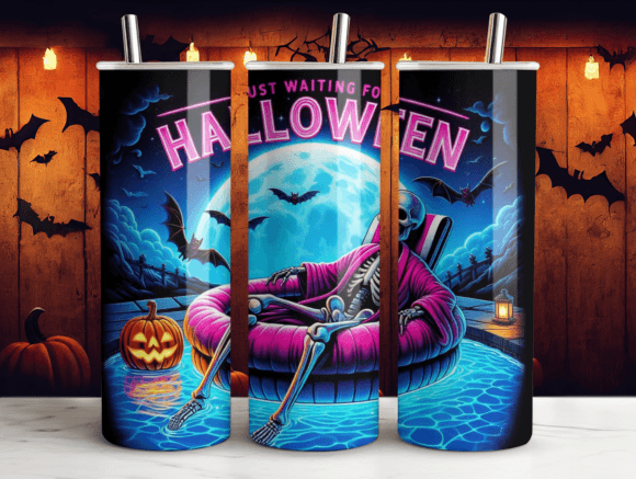 Just Waiting for Halloween Wrap Tumbler
