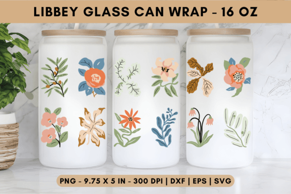 Vintage Floral Libbey Glass Wrap